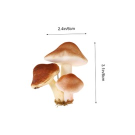 Alasum 6-Piece Miniature Simulated Mushroom Decor for Fairy Garden Micro Landscape Decoration Assorted Colors for Terrariums and Home Decor