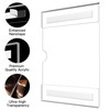 NiOffice 6PCS Multipurpose Clear Acrylic Wall Sign Holders 8.5x11 Crystal