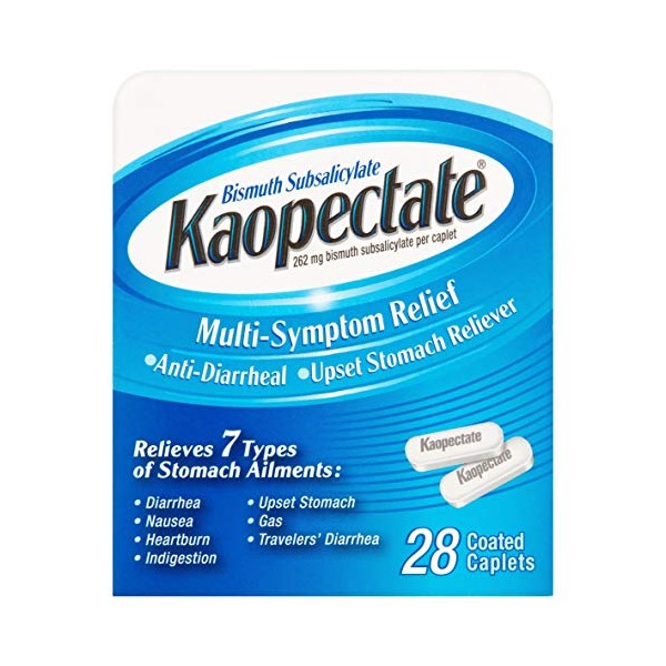 Kaopectate Multi-Symptom Relief Coated Caplets 28 ea (Pack of 5)