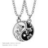 OATIPHO 1 Par Yin Yang Necklace, Tai Collar Collares Yin