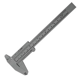 Plastic Vernier Caliper, POWERTOOL 150MM Digital Sliding Caliper Gauge High Accuracy Measure Tool Ruler for Length, Mini Portable (1Pcs - Grey)