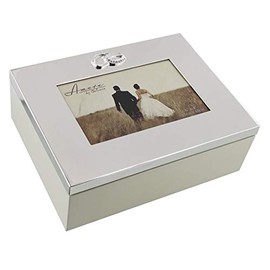 Amore by Juliana - Wedding Gift - Photo Keepsake Box with Ring Icon - WG513