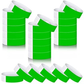 200 Counts Neon Wristbands Paper Wristbands Lightweight Adhesive Wrist Bands Paper Bracelets Wristbands Neon Colored Wristbands for Events Concert Wristbands for Party Events(Green)