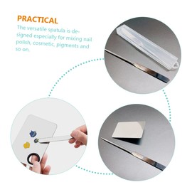 Baluue 3pcs Stainless Steel Makeup Spatula Versatile Mixing Tool for Cosmetic and Nail Art Stirring Rods for Blending Pigments and Foundation for Beauty Enthusiasts