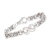 Ross-Simons Sterling Silver Byzantine Infinity Station Bracelet. 8 inches