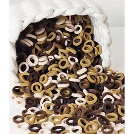 Lavema Hair Bobbles for Girls Pack of 300 (Brown)