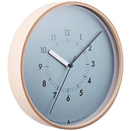 Remnos AWA13-06 BL Lemnos Wall Clock Analog General Quartz Watch Natural Wood Color SOSO Blue