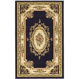 Safavieh Lyndhurst Collection LNH218A Traditional European Black and Ivory Area Rug (3'3" x 5'3")