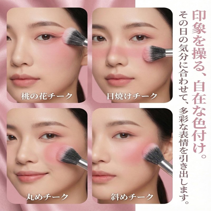 MeiYue Cheek Brush, Makeup Brush, Dotting Brush, Highlight, Multi-functional, Goat