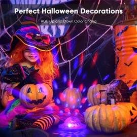 Tiudbeu Floating Pool Lights, Rechargeable Pool Lights with Remote, RGB Upper and Lower Color Changing Pool Lights That Float, Floating Light with 6 Dynamic Modes for Pool, Gardens, Party - 2 Pack