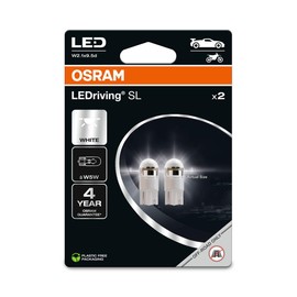 OSRAM LEDriving SL, ≜ W5W, White 6000K, Double Blister (2 lamps), LED Retrofit, offroad use only