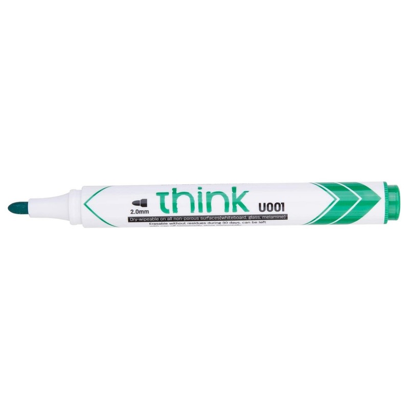 DELI Think Dry Erase Marker Bullet Tip 2.0mm Green Low