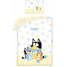 Halantex BLUEY mit BINGO BANDIT Dogs Children's Bed Set 100 x 135 cm 100% Oeko-Tex Cotton Multicoloured