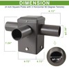 90 Degree Top Mount Triple Tenon Adapter for 4 Inch