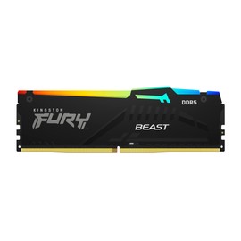 Kingston FURY Beast Black RGB XMP 16GB 6000MT/s DDR5 CL30 DIMM Desktop Gaming Memory Kit of 2 - KF560C30BBAK2-16