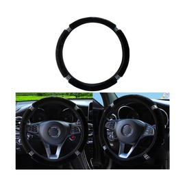 JNNJ Steering Wheel Protector Universal Elastic Fluffy Steering Wheel Cover Fur Steering Wheel Cover Winter Universal Plush Steering Wheel Cover Without Inner Ring Car Steering Wheel Cover Steering