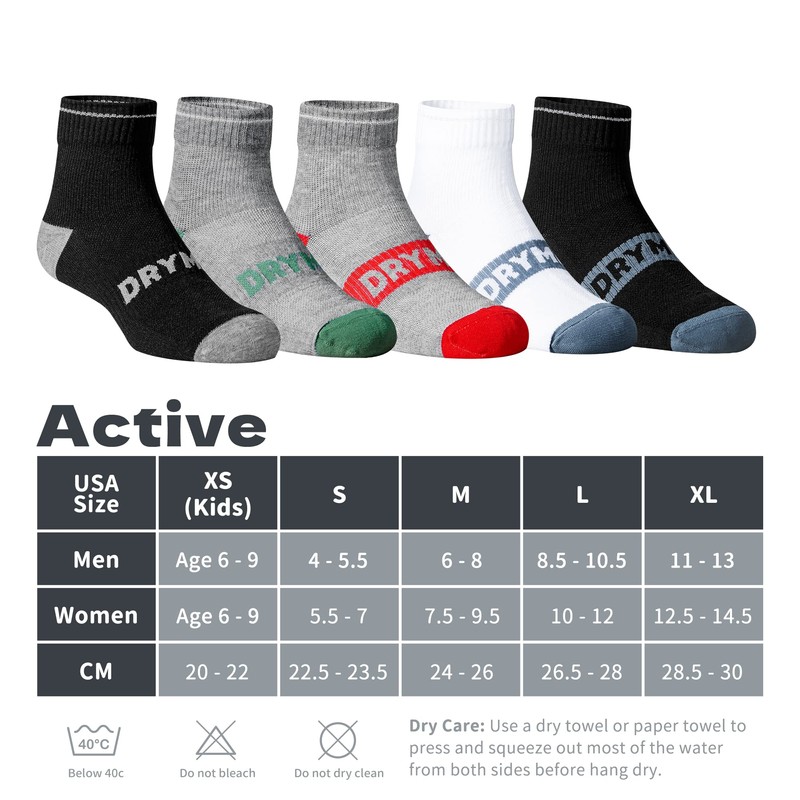 DRYMILE Active Waterproof Socks, Breathable Cushioned Running, Hiking, Winter Waterproof