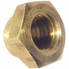 1/4-20 Hex Cap Nuts, Solid Brass, Grade 360, Commercial, Plain