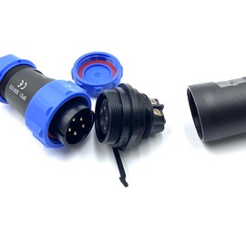 Connector Plug Aviation Plug SP21 5-Pin IP68 5 Pin Solderless Aviation Plug Waterproof and Dustproof Aviation Plug for Outdoor Lamps Used 500V 30A (12AWG Cable Screw Crimp)