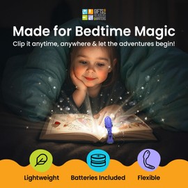Gifts for Readers & Writers Bookmark Reading Light Robot Purple - 2in1 Clip On Bookmark Kids Book Light for Reading Night in Bed, Travel Cute Book Lights, Flexible 8 Lumen LED Lights for Books