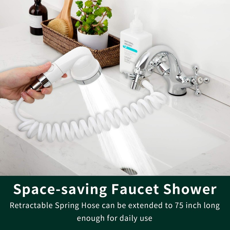 ZCONIEY Sink Faucet Sprayer Attachment, Shower Head Attaches To Tub