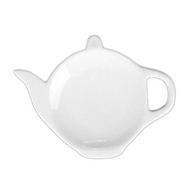 Holst Porzellan MI 0999 Mat/Miniature Plate 12 cm "Teapot", White, 12 x 8.5 x 2 cm, 6 Units