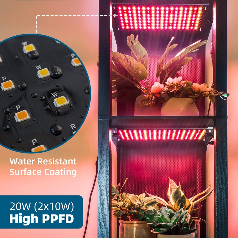 Barrina Grow Lights for Indoor Plants, 20W (2 x 10W)