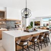 Xyndraph 17” Modern Black Chandelier for Dining Room - 4-Light