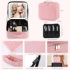 Bolsa Maquillaje Profesional Espejo Led Pequeño Juego Brochas Piezas Estuche