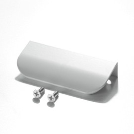 MATOOYA Finger Edge Pulls for Cabinets, Hidden Drawer Pulls - Cabinet Handles Modern Aluminum Alloy Kitchen Furniture Upgrade-Easy Installation(2, White, 80mm/3.15inch)