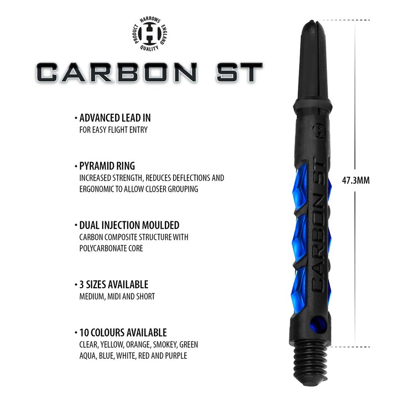 Harrows Darts 3 x Sets of Carbon ST Dart Stems