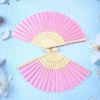 generic 20pzs Abanicos Plegables Mano Rosa Abanicos Tela For Fiesta