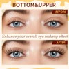 QUEWEL Natural Cluster-Lashes Kit with Bottom Lashes, D Curl Wispy