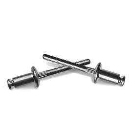 MAIN ST COLLECTIVE 25 Pcs Aluminum Window Regulator Peel Rivets, 1/4" (6.30mm) Dia, 1/2" Flange, 1/32" - 9/64" Grip Range, Steel Mandrel, Compatible with Chrysler, Ford, GM Vehicles