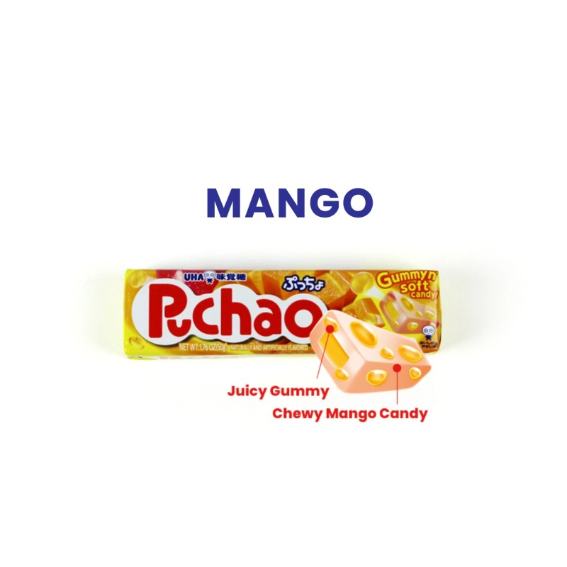 Uha Mikakuto Japan Puchao Chewy Candy 6 Pack Variety Combo