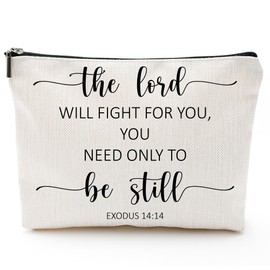 UIBOVA Christian Bible Verse Makeup Bag for Women, Birthday Gifts for Mom, Small Zipper Pouch for Purse, Christmas Bridesmaid Friendship Gifts for Sister Daughter, Girls Weekend Gifts for Women-A41