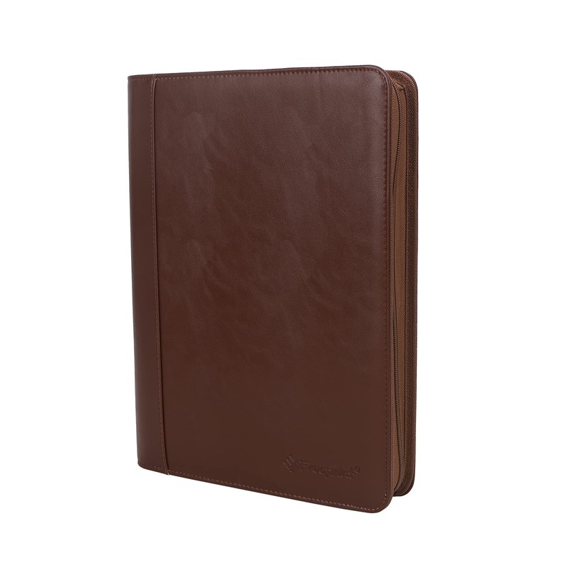 Freeprint Zippered Portfolio 3 Ring Binder Organizer with Writing Pad