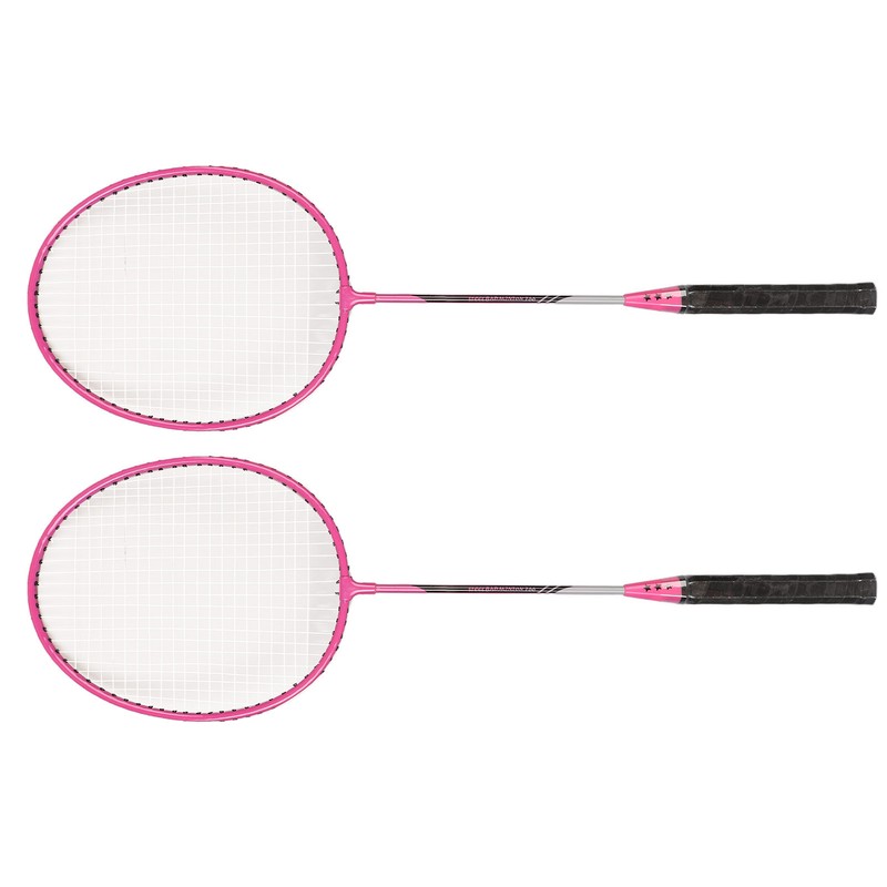 Badminton Rackets Iron Alloy Lightweight Badminton Racquets with 3 Balls