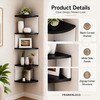 No-Drill Corner Shelf Wall Mount, 5-Tier Floating Corner Bookshelf with