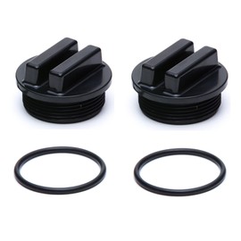 ATIE Black 1-1/2" Threaded Pool Filter Drain Plug Cap Winterizing Plug SP1022CBLK, 86202000, 190030, 27001-0022 with O-Ring for Pentair, Hayward, Sta-Rite Pool Filter Darin Plug (2 Pack)