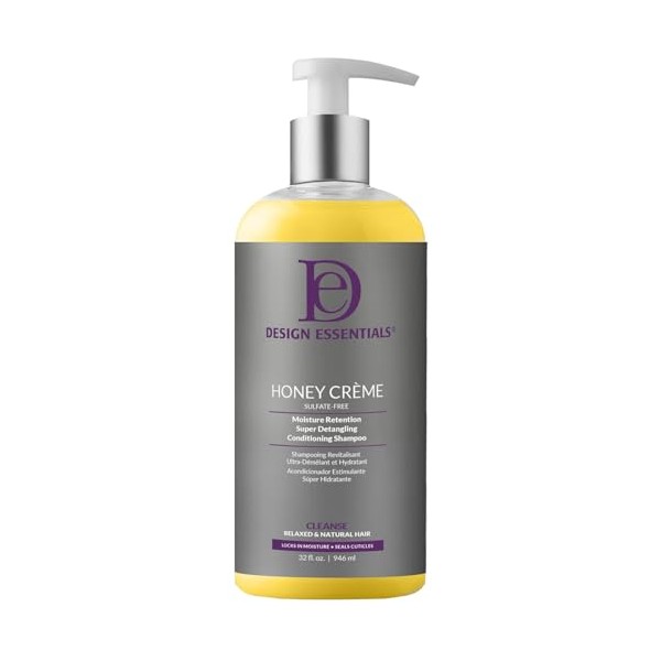 Design Essentials Honey Creme Moisture Retention Super Detangling Conditioning Shampoo,