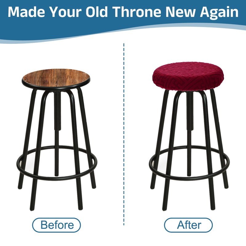 uxcell 2Pcs Bar Stool Covers Round, 12-14" Soft Elastic Circle
