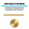 DOSNTO Glarks 18Pcs Brass Solid Round Rod Lathe Bar Stock