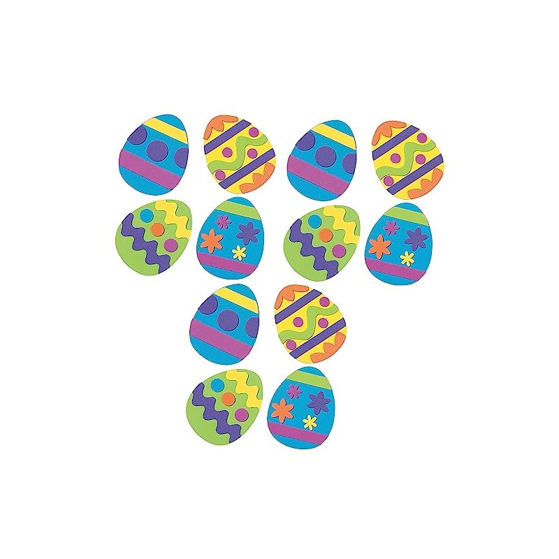 Fun Express Bulk 12 Pieces Easter Egg Magnet Craft Kit