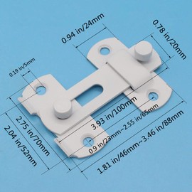 szhdxsy Stainless Steel Gate Latches Flip Latch Safety Door Bolt Latch Lock,Barn Door Latches，White