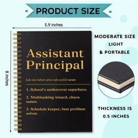 Sixrip Assistant Principal Definition 160 Pages Lined Spiral Notebook, Assistant Principal Gifts for Women Men, Back to School Appreciation Retirement Gifts for School Leader Teacher Administrator