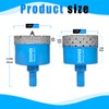ZNXIMER Diamond Hole Saw Drill Bits - 2pcs 1-3/4" Diamond