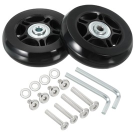 PATIKIL 70 x 19 mm Suitcase Replacement Wheels, Set of 2 PU Swivel Castors Repair Kit with Screws and Washers for Trolley Box