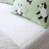 Catherine Lansfield Kids Panda Paws Double Fitted Sheet Green