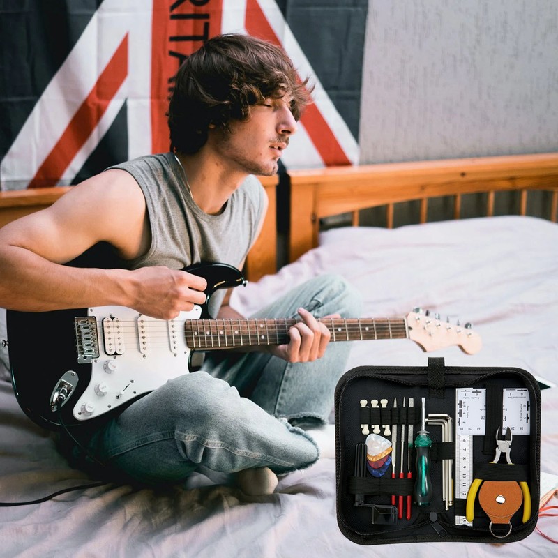 23PCS Guitar Repair Kit Guitar Maintenance Tools Guitar Setup Kit